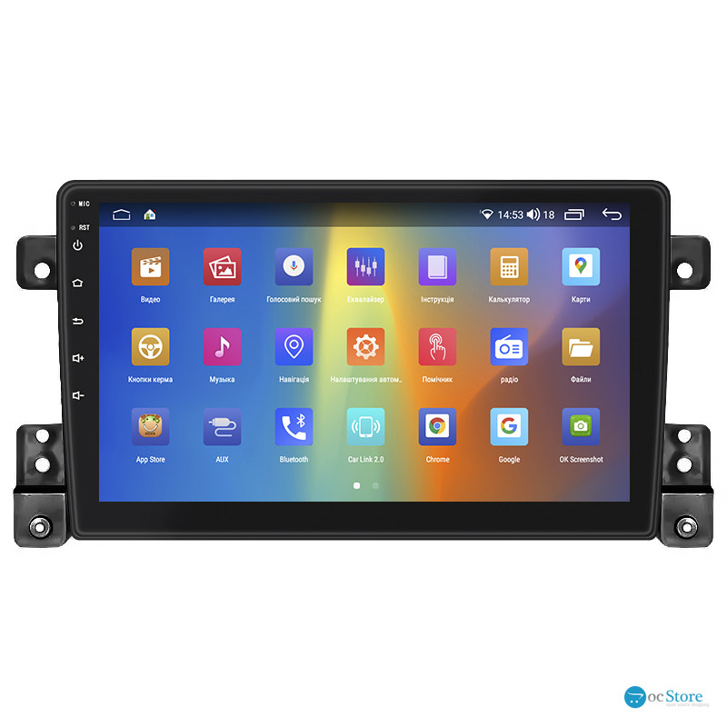 Штатная магнитола Lesko для Suzuki Grand Vitara III Рестайлинг 2 2012-2015 экран 9" 2/32Gb CarPlay 4G Wi-Fi GPS Prime