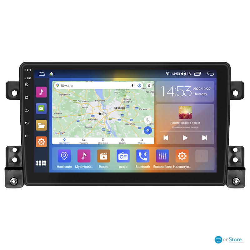 Штатная магнитола Lesko для Suzuki Grand Vitara III Рестайлинг 2 2012-2015 экран 9" 4/64Gb CarPlay 4G Wi-Fi GPS Prime