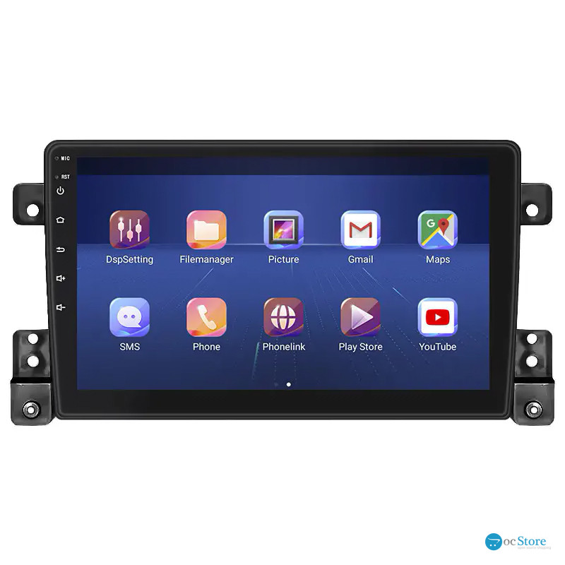 Штатная магнитола Lesko для Suzuki Grand Vitara III Рестайлинг 2 2012-2015 экран 9" 6/128Gb 4G Wi-Fi GPS Top