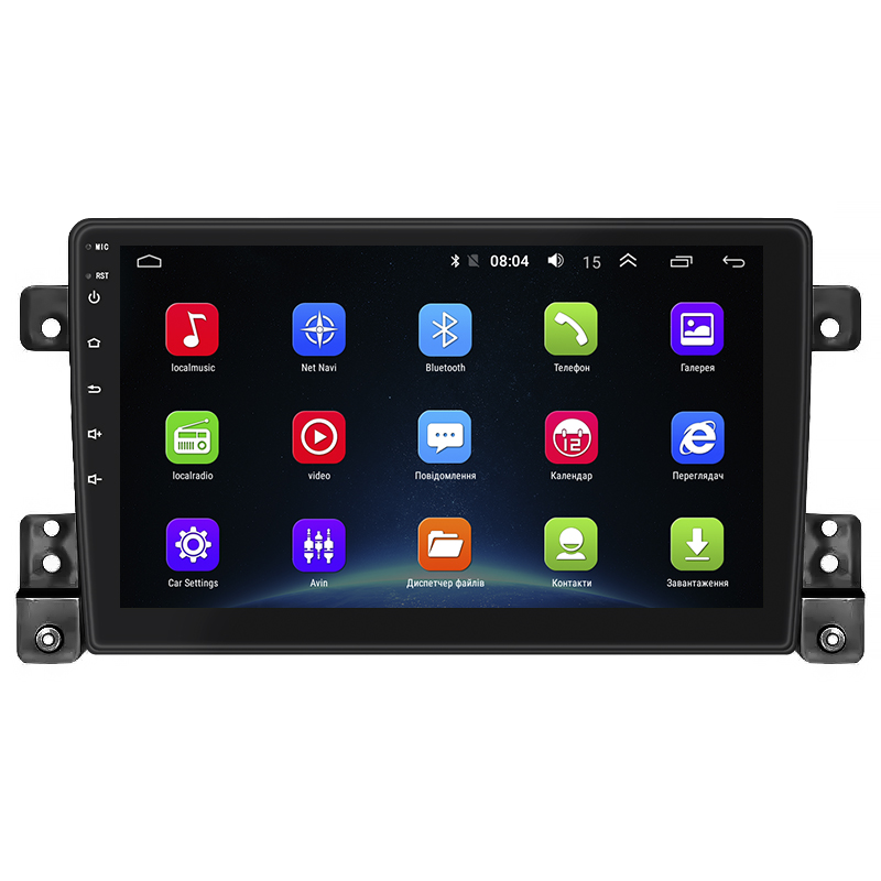 Штатная магнитола Lesko для Suzuki Grand Vitara III Рестайлинг 2008-2012 экран 9" 2/32Gb Wi-Fi GPS Base