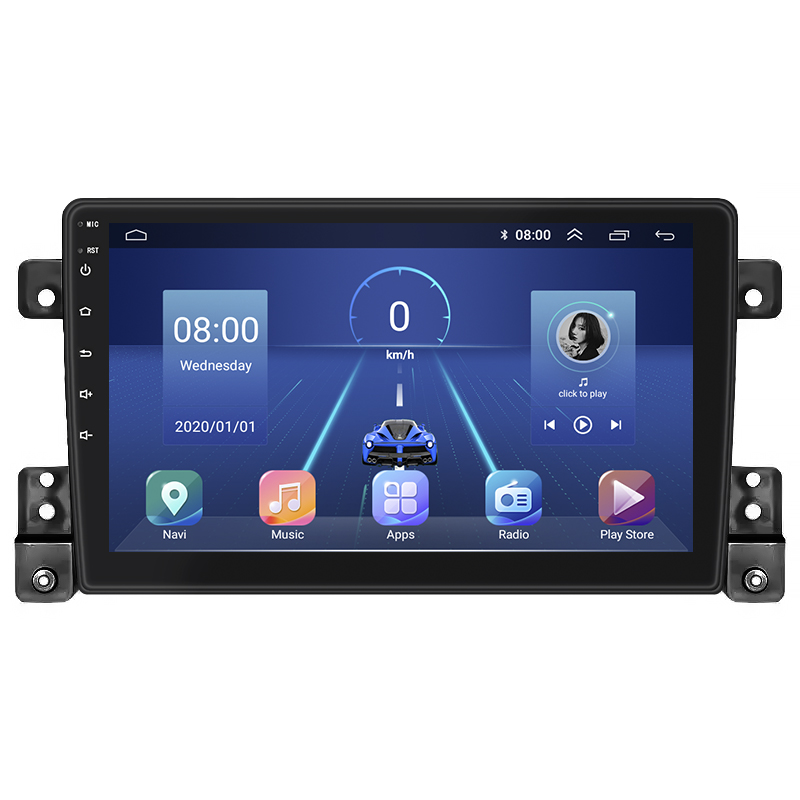 Штатная магнитола Lesko для Suzuki Grand Vitara III Рестайлинг 2008-2012 экран 9" 2/32Gb 4G Wi-Fi GPS Top