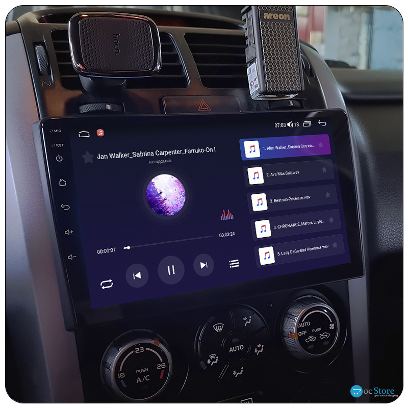 Штатная магнитола Lesko для Suzuki Grand Vitara III Рестайлинг 2008-2012 экран 9" 6/128Gb 4G Wi-Fi GPS Top