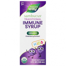 Чорна бузина для дітей, Sambucus for Kids, Nature's Way, 25 мг, сироп, органік, від 1 року, 120 мл