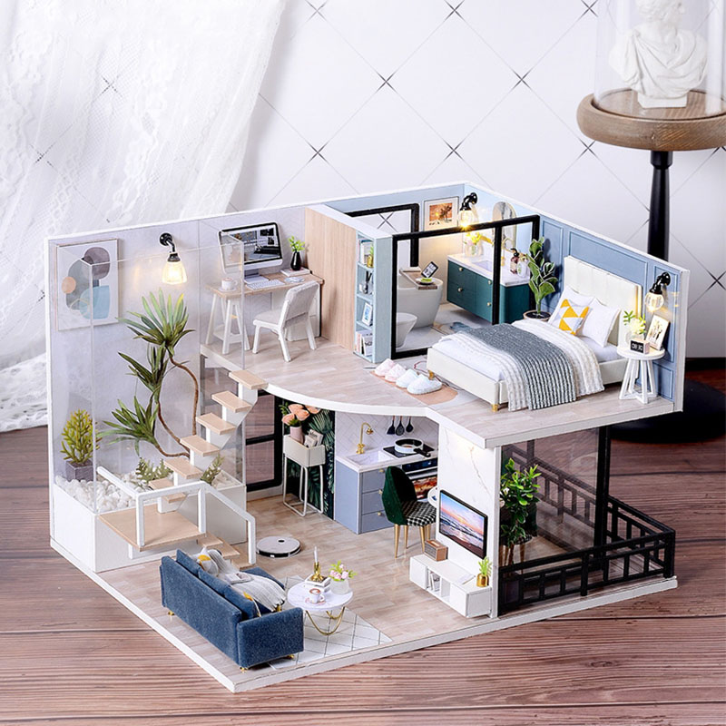 Кукольный дом конструктор DIY Cute Room L-032-B/C Вилла "Уютная жизнь"