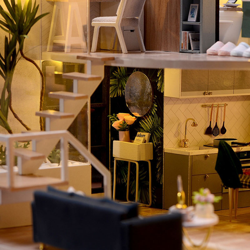 Кукольный дом конструктор DIY Cute Room L-032-B/C Вилла "Уютная жизнь"