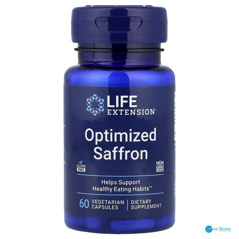 Шафран, Optimized Saffron, Life Extension, 60 вегетаріанських капсул (78 мг на капсулу)