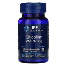 Когніцин цитиколін, CDP-холін, Cognizin, CDP-Choline, Life Extension, 250 мг, 60 капсул