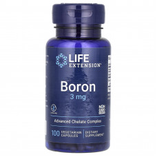 Бір, Boron, Life Extension, 3 мг, 100 вегетаріанських капсул