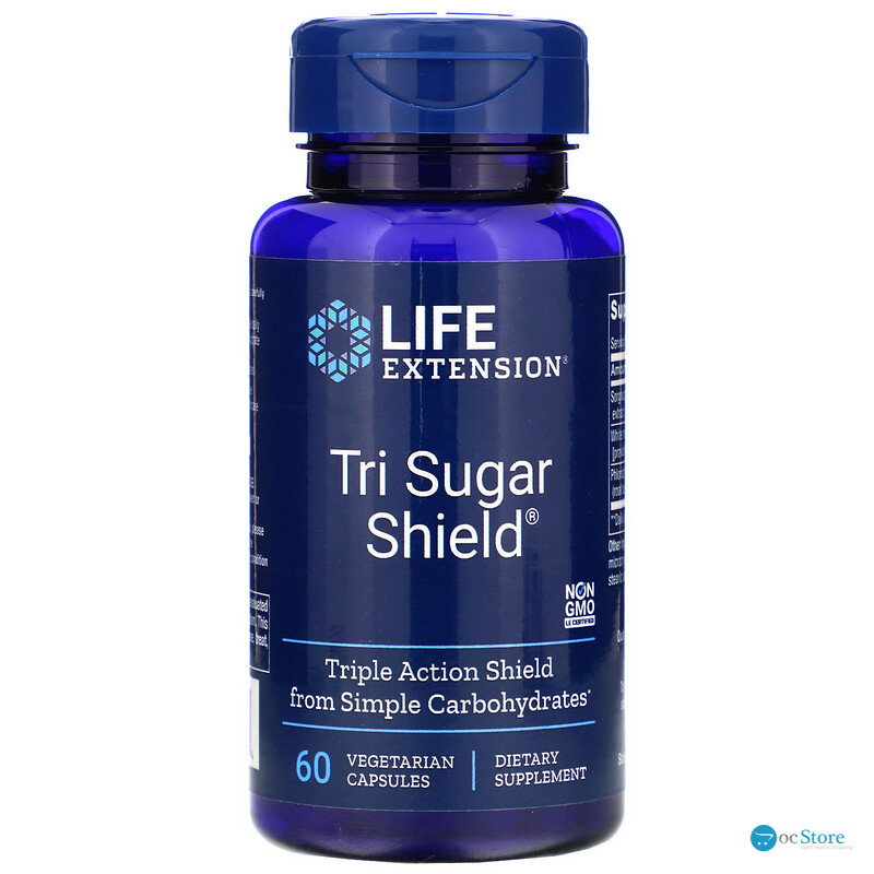 Зниження цукру в крові, Tri Sugar Shield, Life Extension, 60 капсул