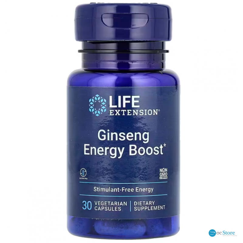 Заряд енергії, Ginseng Energy Boost, Life Extension, 30 вегетаріанських капсул