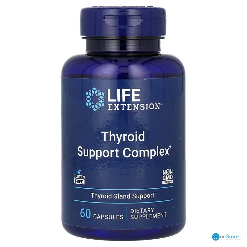 Підтримка щитовидної залози: тироїд потрійної дії, Thyroid Support Complex, Life Extension, 60 капсул