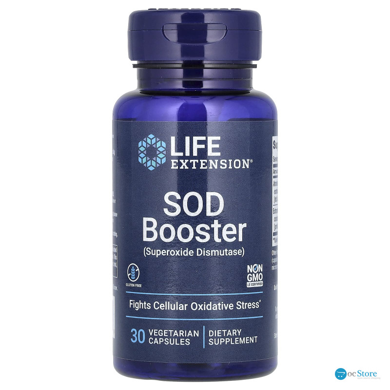Супероксиддисмутаза, SOD Booster, Life Extension, 30 вегетаріанських капсул