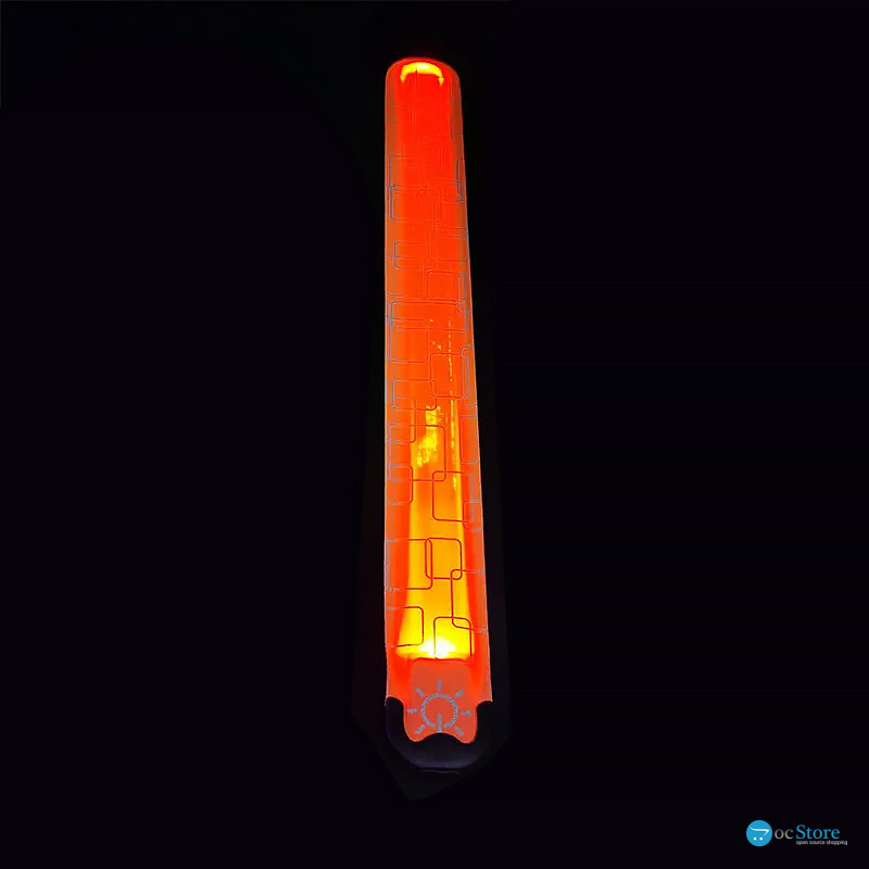 Светодиодный LED браслет на руку AY-062 для бега спорта USB аккумуляторный Orange