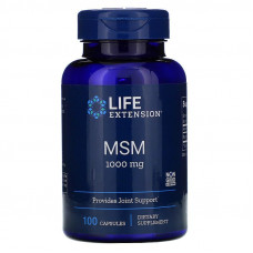 Метилсульфонілметан, МСМ, MSM, Life Extension, 1000 мг, 100 кап.