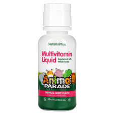 Вітаміни для дітей, Children's Multi-Vitamin, Nature's Plus, Animal Parade, ягідний смак, 236.56 мл.