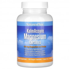 Цитрат магнію, Magnesium, Nature's Plus, Kalmassure, 420 мг, 120 веганських капсул (105 мг на капсулу)