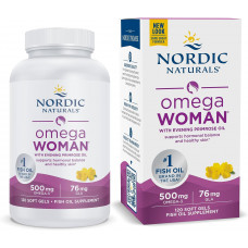 Омега-3 + вечірня примула для жінок (лимон), Omega With Evening Primrose, Nordic Naturals, 830 мг, 120 капсул