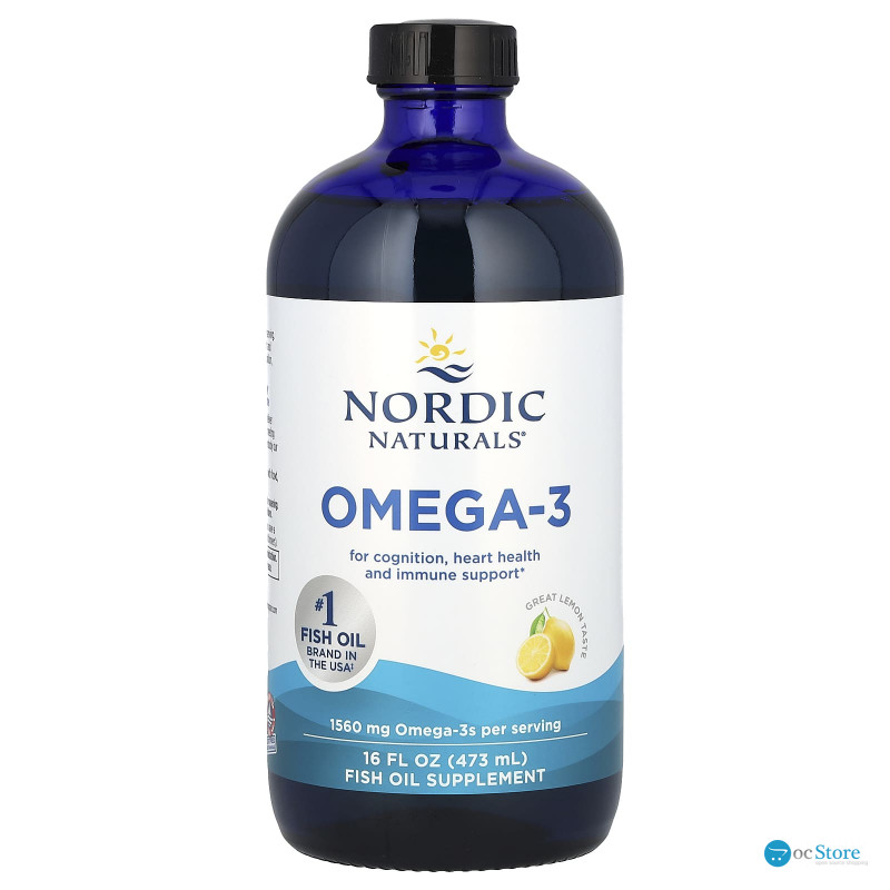 Омега-3, Omega-3, Nordic Naturals, смак лимону, 1560мг, 473мл.