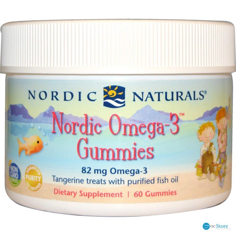 Риб'ячий жир для дітей (мандарин), Omega-3 Gummies, Nordic Naturals, 60 желе