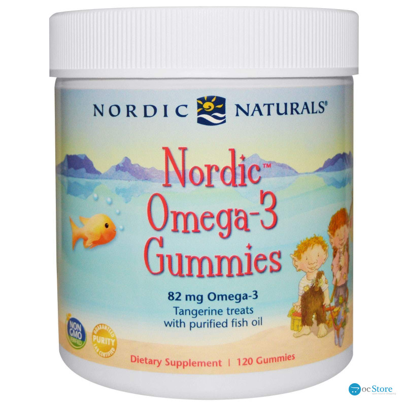 Риб'ячий жир для дітей (мандарин), Omega-3 Gummies, Nordic Naturals, 120 желе