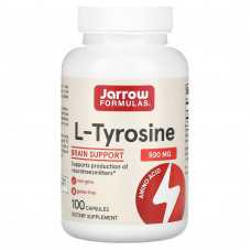 L- тирозин, L-Tyrosine, Jarrow Formulas, 500 мг, 100 капсул