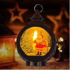 Декоративный фонарь новогодний 3265985 Дед Мороз рождественское украшения для дома Black + Red