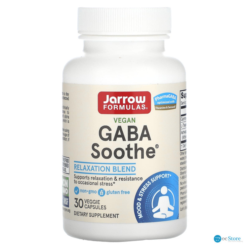 ГАМК (GABA Soothe), Jarrow Formulas, 30 капсул