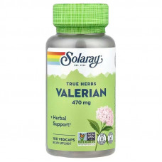 Валеріана, Valerian, Solaray, 470 мг, 100 рослинних капсул