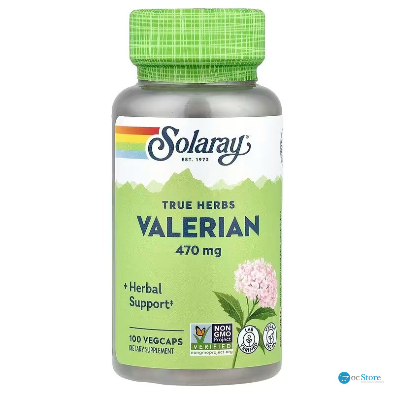 Валеріана, Valerian, Solaray, 470 мг, 100 рослинних капсул