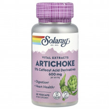 Артишок, екстракт листя, Artichoke Leaf Extract, Solaray, 300 мг, 60 капсул