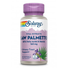 Со пальметто, екстракт ягід, Saw Palmetto, Solaray, 160 мг, 60 гелевих капсул