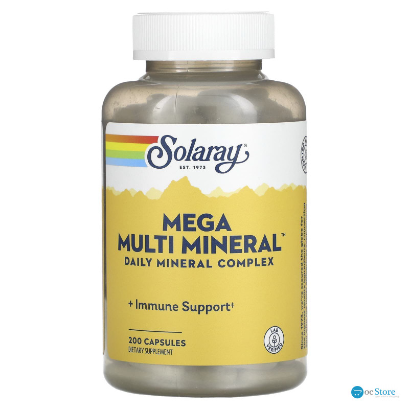 Мультимінерали, великий комплекс, Multi Mineral, Solaray, 200 капсул