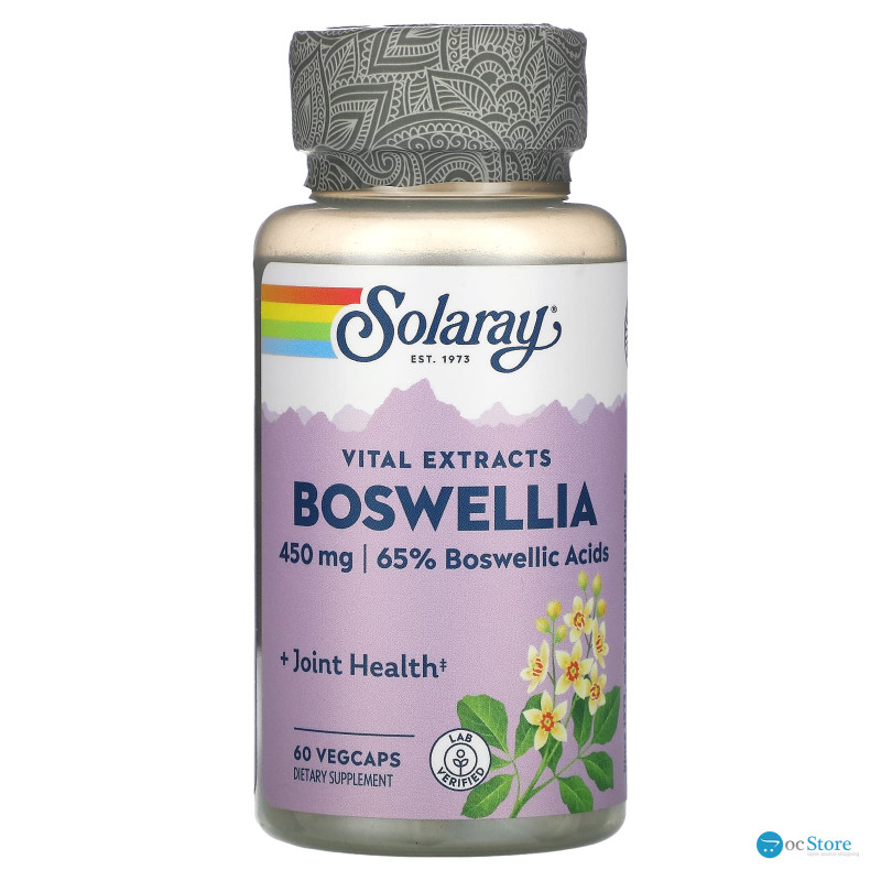 Босвелія, Boswellia, 450 мг, Solaray, 60 капсул