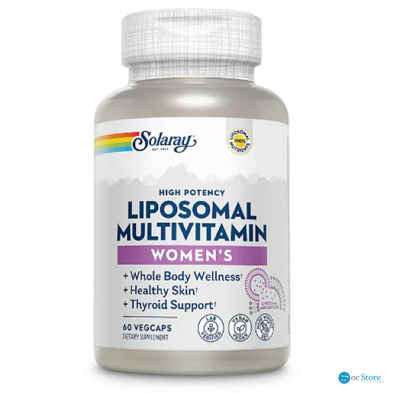 Мультивітаміни для жінок, Women's Liposomal Multivitamin, Solaray, ліпосомальні, 60 вегетаріанських капсул