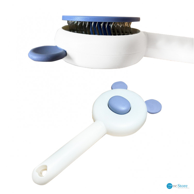 Расческа для шерсти животных DT-1152  Blue + White