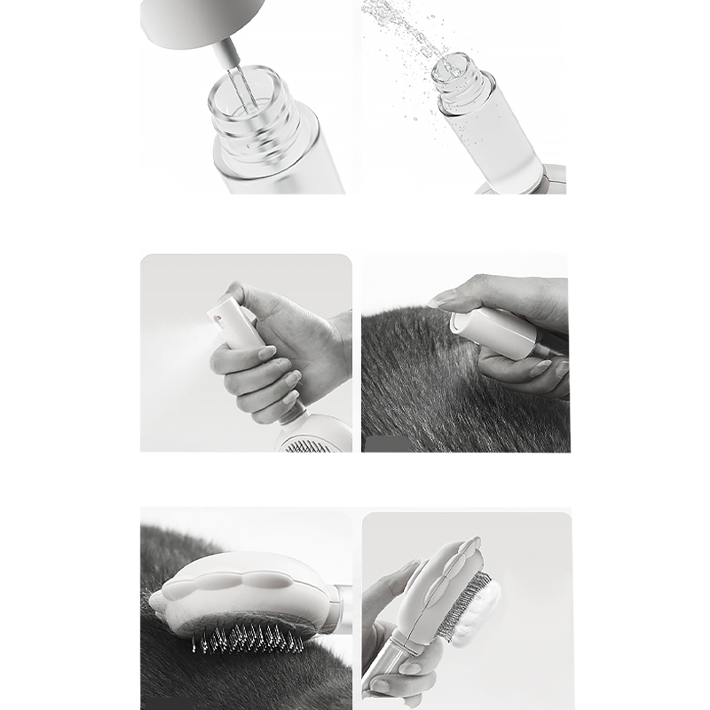 Расческа- спрей для шерсти животных DT-1181 White