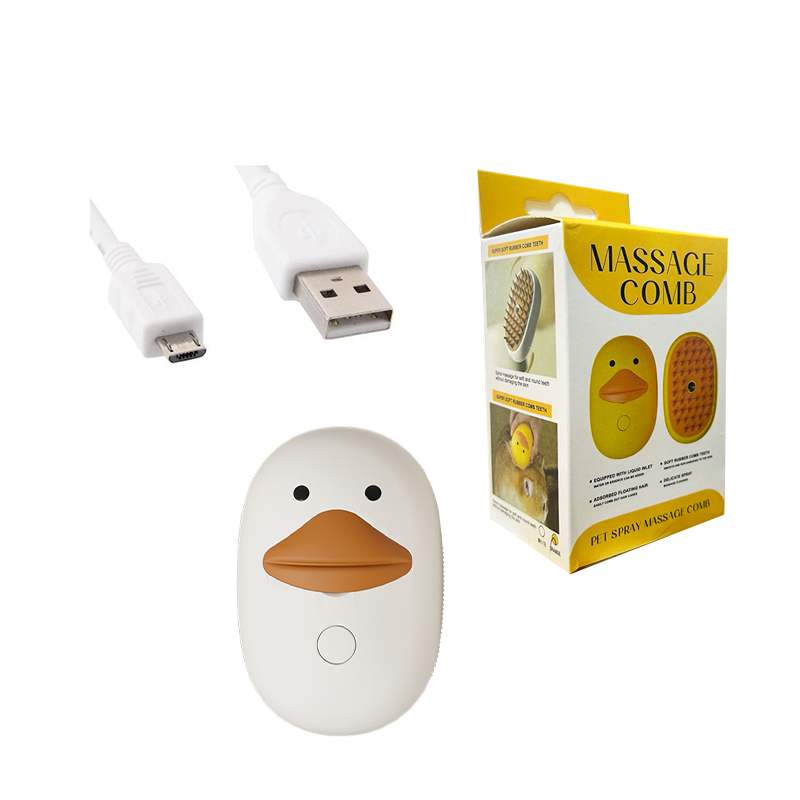 Паровая электрическая расческа Taotaopets 0910006 для чистки и удаления шерсти кошек и собак Beige