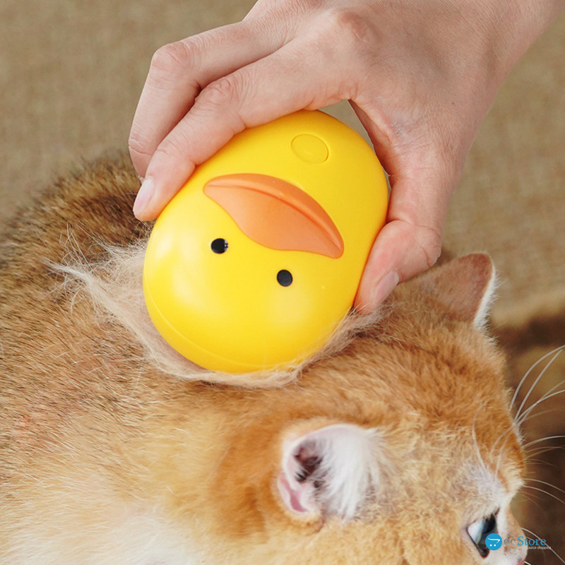 Паровая электрическая расческа Taotaopets 0910006 для чистки и удаления шерсти кошек и собак Yellow