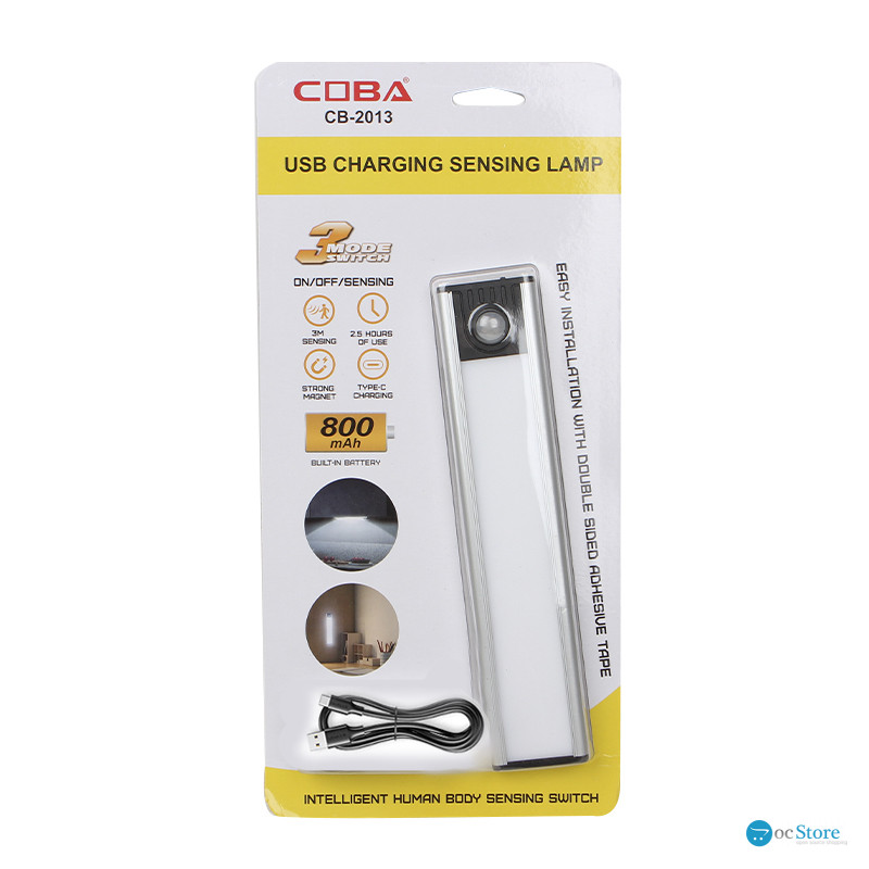 Светодиодная лампа светильник COBA BL-CB2013 подвесная магнитная беспроводная Type-C аккумуляторная пластиковая