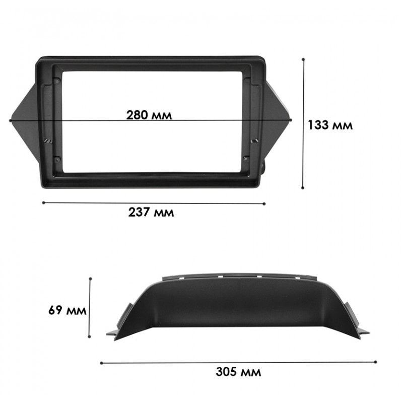 Переходная рамка Acura MDX 2006-2013 (7201) 9"