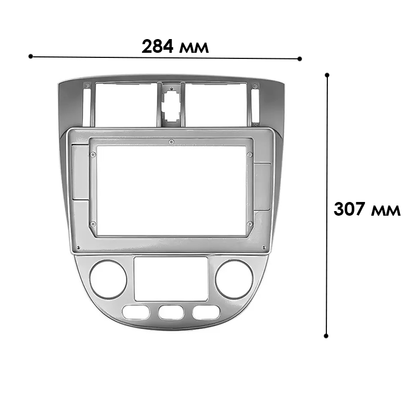 Переходная рамка Buick Excelle 2004-2006 Chevrolet Lacetti 2004-2013 Nubira 2004-2008 АС (6584) 10.1" Silver