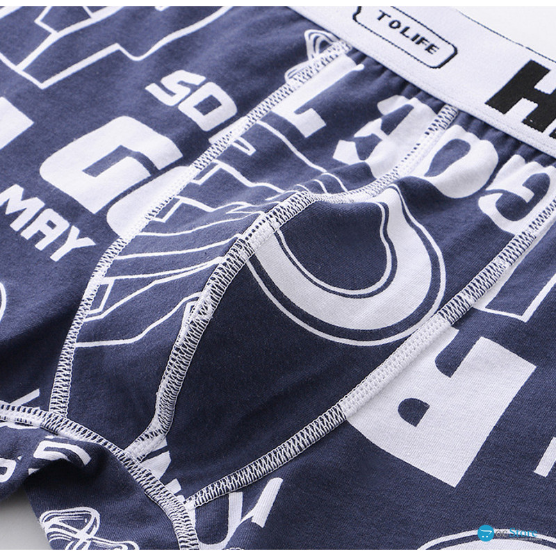 Набор мужских трусов боксеров PA-3187 с принтом Black/Orange/Gray/Sapphire Blue bp 4 шт 3XL