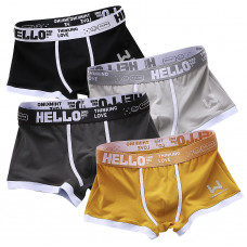 Набор мужских трусов боксеров PB-3199 Black/Turmeric/Gray/Light gray из 4 шт  XL