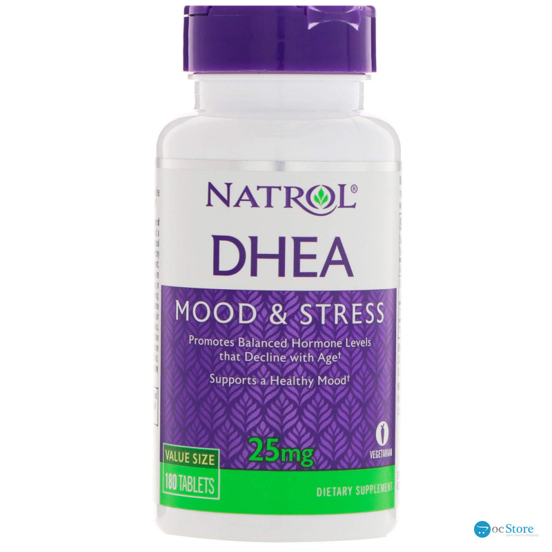 Дегідроепіандростерон, DHEA, Natrol, 25 мг, 180 таблеток