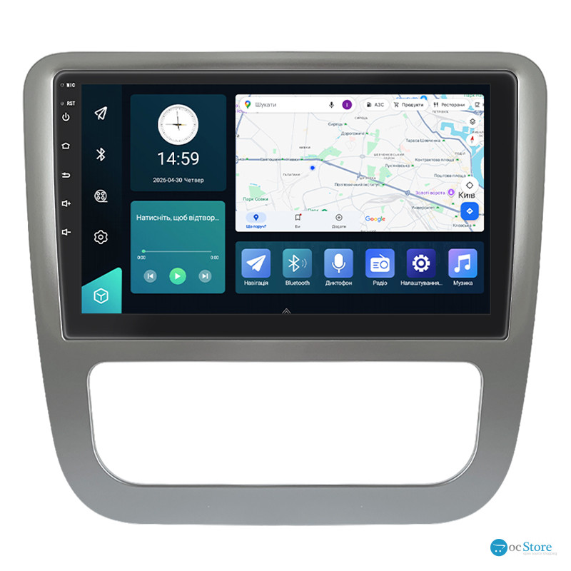 Штатная магнитола Lesko для Volkswagen Scirocco III 2008-2014 экран 9" 4/64Gb 4G Wi-Fi GPS Top