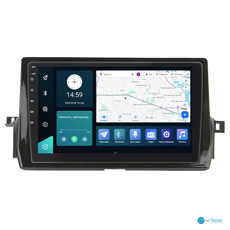 Штатная магнитола Lesko для Toyota Camry VIII (XV70) Рестайлинг 2020- экран 10" 4/32Gb 4G Wi-Fi GPS Top