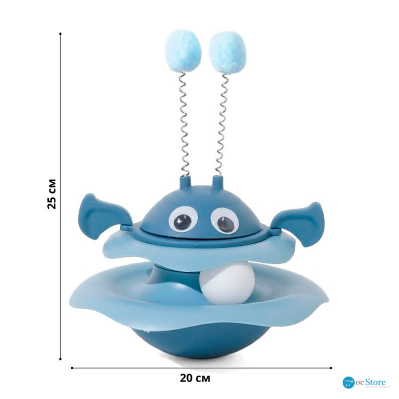 Игрушка Taotaopets 014435 для кота интелектуальная Неваляшка Dark Blue