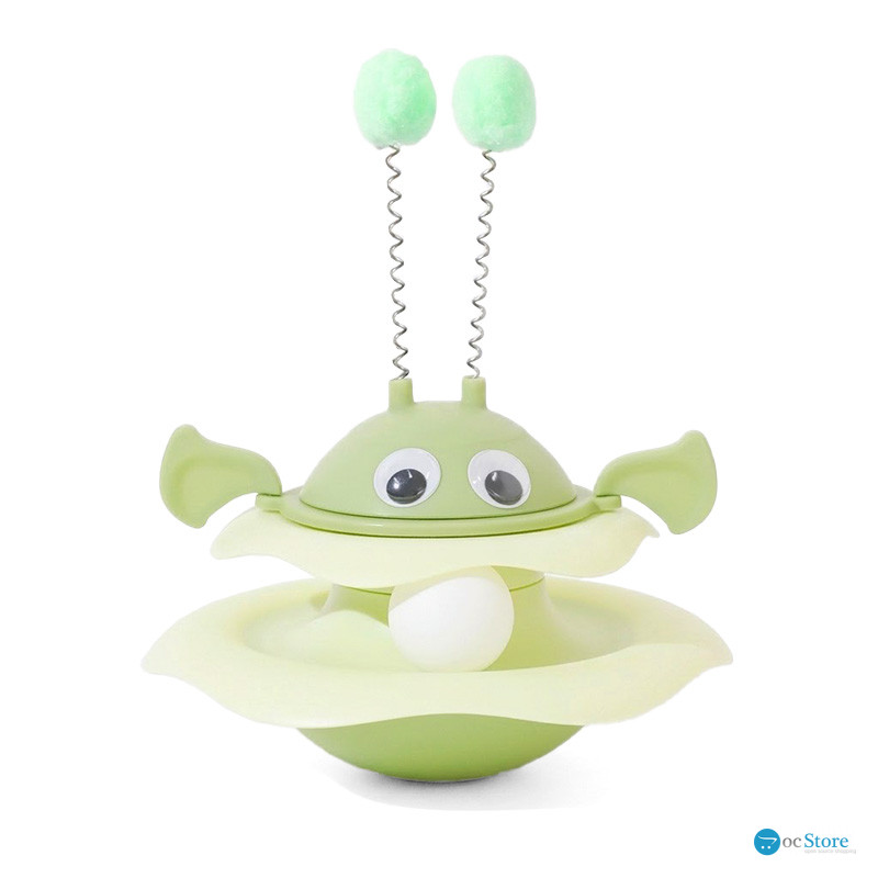 Игрушка Taotaopets 014435 для кота интелектуальная Неваляшка Green