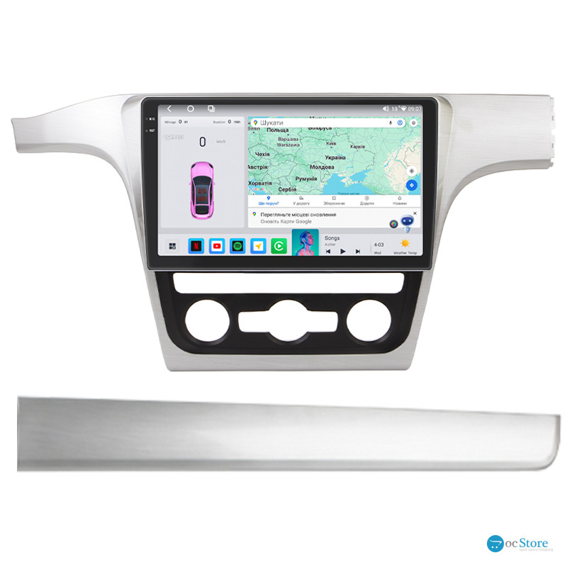 Штатная магнитола Lesko для Volkswagen Passat I / NMS  2011-2018 экран 10" 4/64 QLED CarPlay 4G Wi-Fi GPS 360 Prime