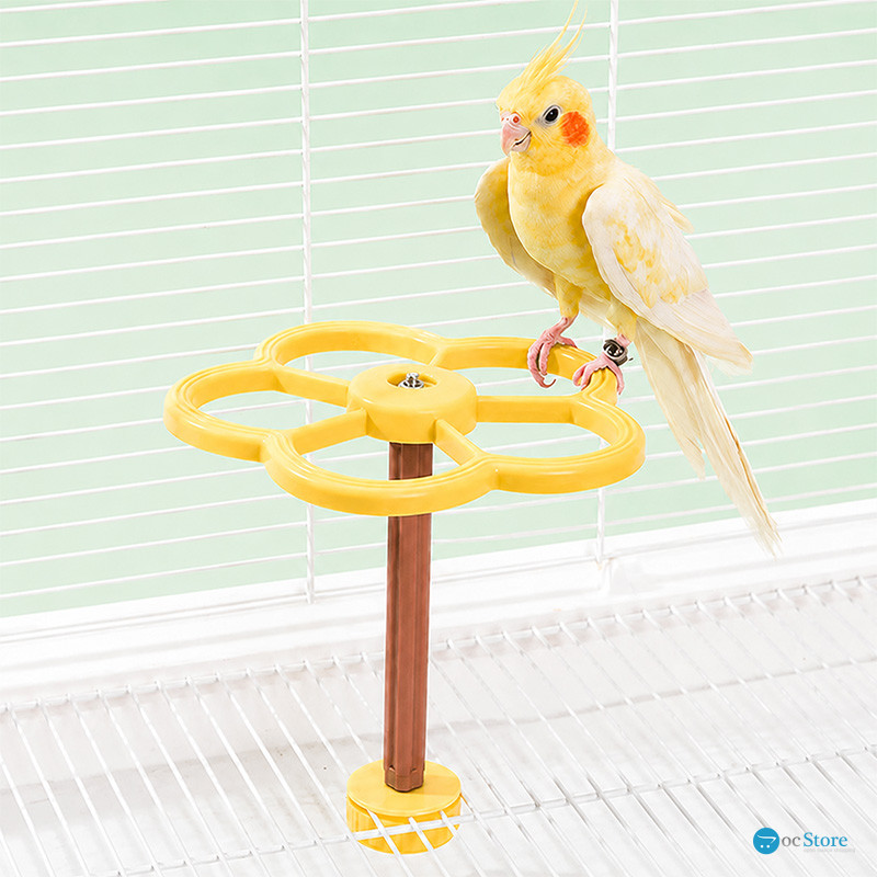Игрушка для попугаев N365001 Вертушка для птиц ветряк колесо Yellow